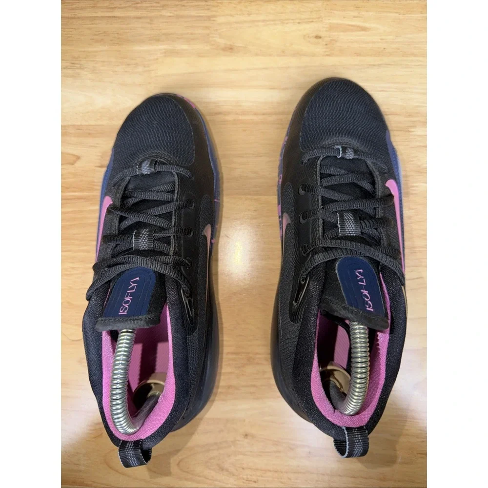 Nike IsoFly Athletic Sneakers Basketball Shoes FN4384-003 BlackPink 5Y Women 6.5